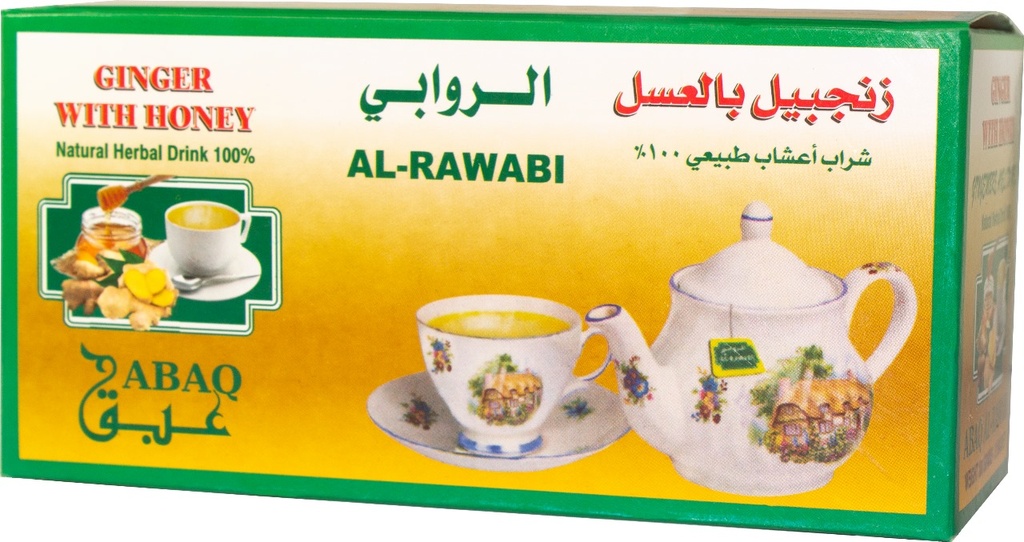 الروابي شراب اعشاب زنجبيل بالعسل  20 كيس * 6