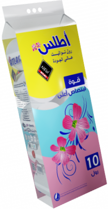 اطلس ورق تواليت 10 رول ..فرشة